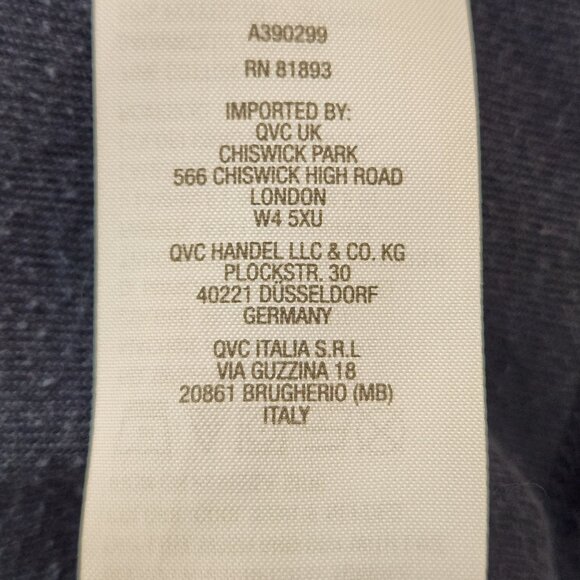 Denim & Company Velour Top Pullover Womens Small Long Sleeve Pockets Blue - Picture 15 of 16